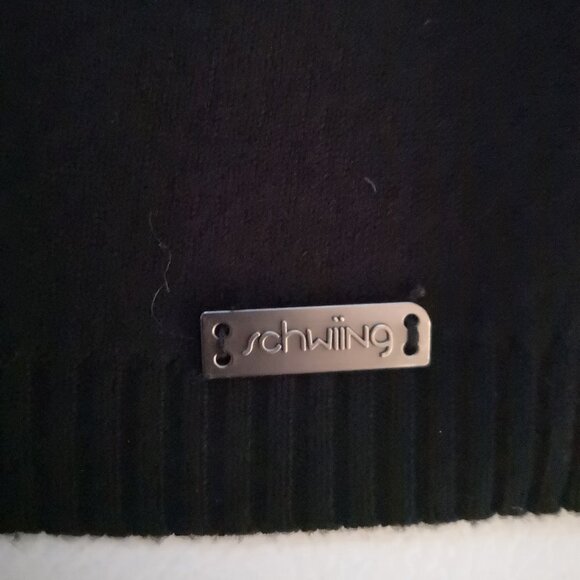 Schwiing Ladies Size Medium Black Knit Straight Skirt w/ Elastic Waist - Picture 3 of 6